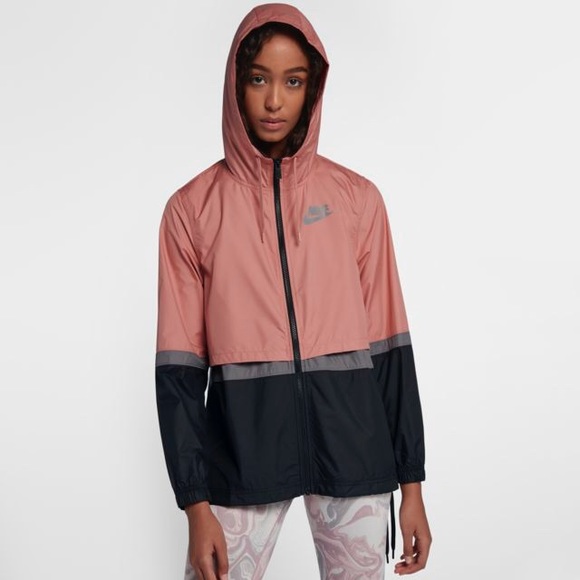 nike woven jacket pink